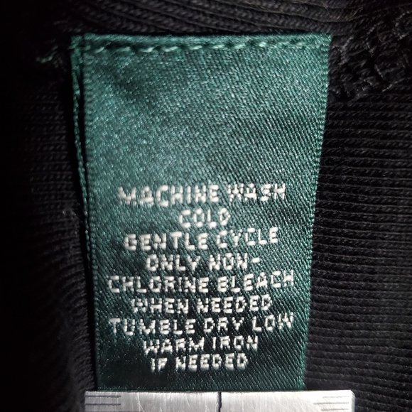 LAUREN Rallph Lauren - 2X - Mid-Length Black Dress + Faux Seude Trim/Belt - EUC - Picture 6 of 6